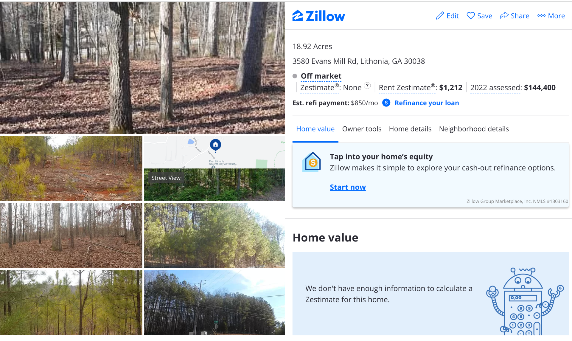 Zillow; 3580 Evans Mill Road, Stonecrest, Georgia 30038